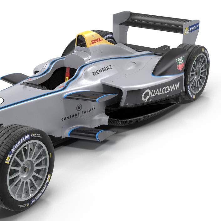 Formula E Race Car Qualcomm 3D