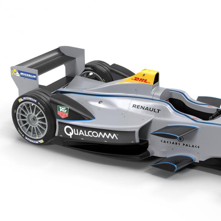 Formula E Race Car Qualcomm 3D