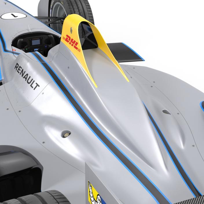 Formula E Race Car Qualcomm 3D