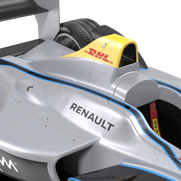 Formula E Race Car Qualcomm 3D