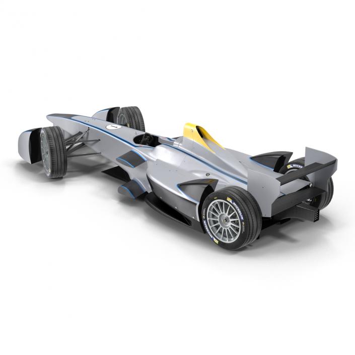 3D model Formula E Race Car Generic 3 Rigged