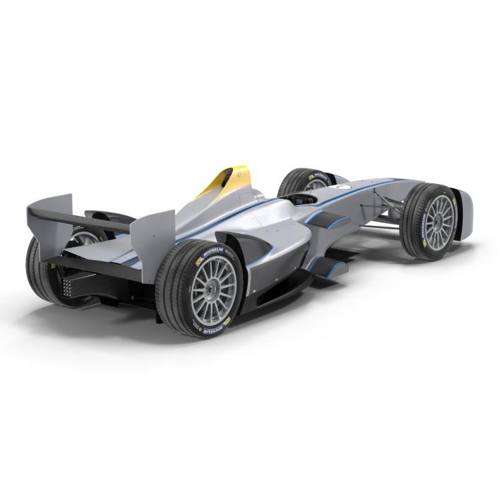 3D model Formula E Race Car Generic 3 Rigged