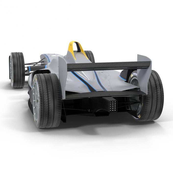 3D model Formula E Race Car Generic 3 Rigged