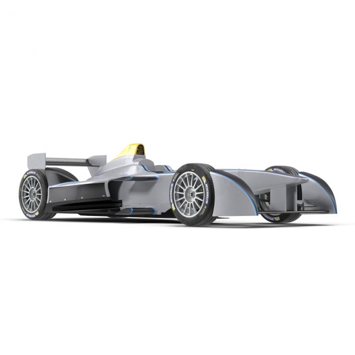 3D model Formula E Race Car Generic 3 Rigged