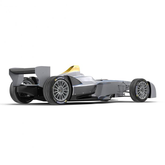 3D model Formula E Race Car Generic 3 Rigged