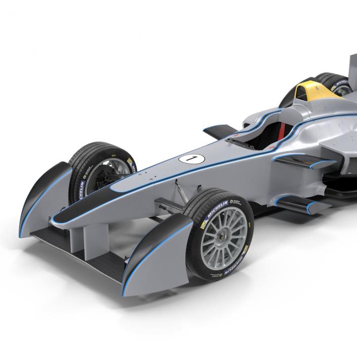 3D model Formula E Race Car Generic 3 Rigged