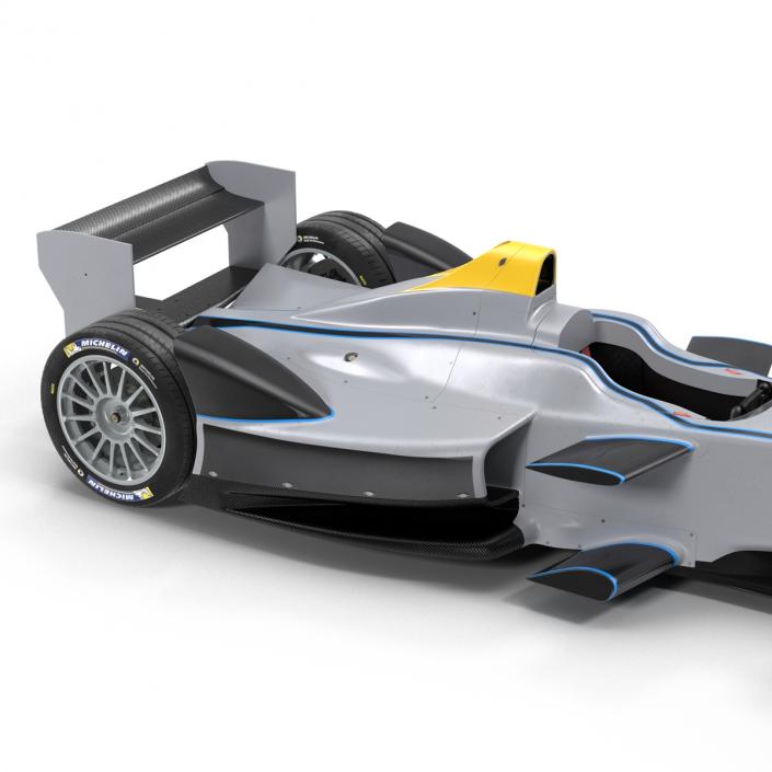 3D model Formula E Race Car Generic 3 Rigged