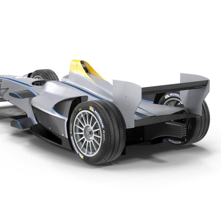 3D model Formula E Race Car Generic 3 Rigged