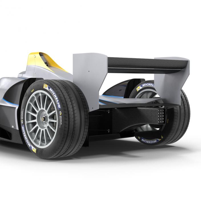 3D model Formula E Race Car Generic 3 Rigged