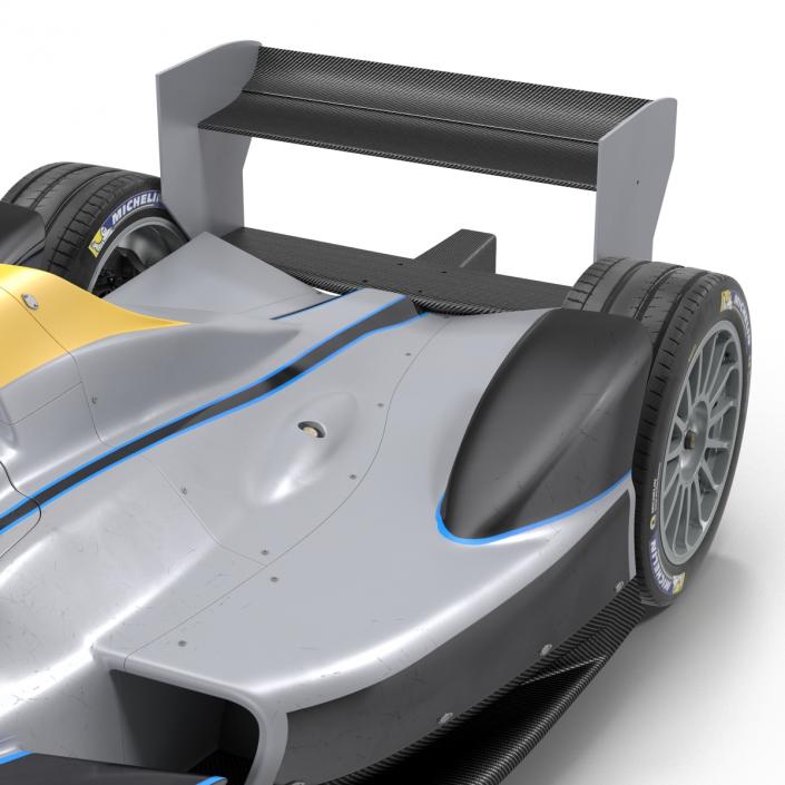 3D model Formula E Race Car Generic 3 Rigged