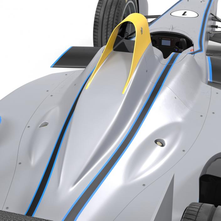 3D model Formula E Race Car Generic 3 Rigged