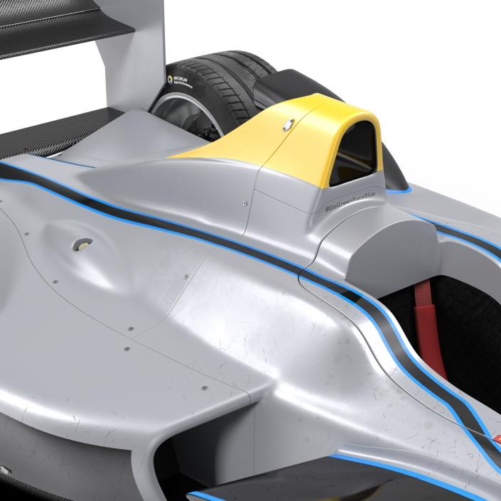 3D model Formula E Race Car Generic 3 Rigged