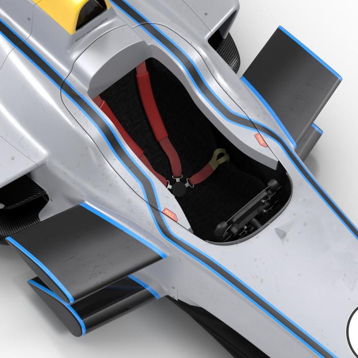 3D model Formula E Race Car Generic 3 Rigged