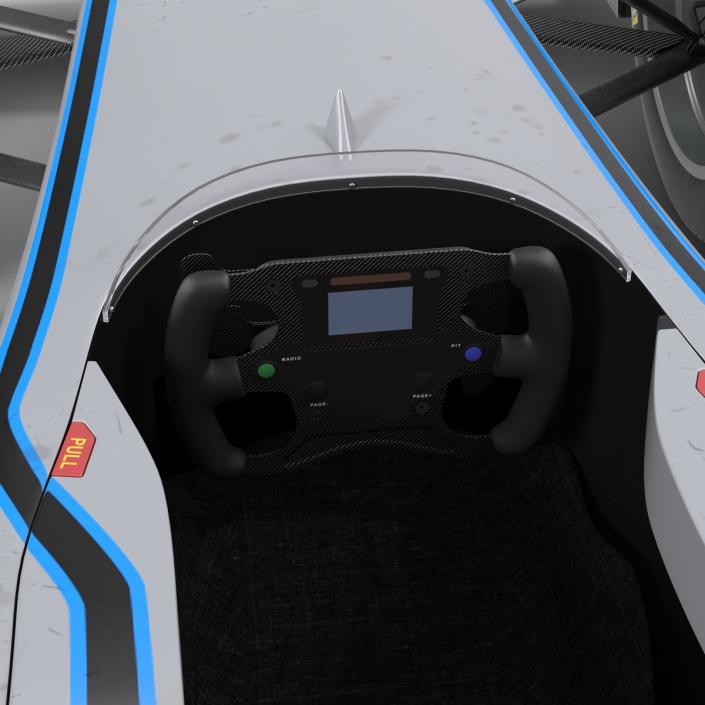 3D model Formula E Race Car Generic 3 Rigged