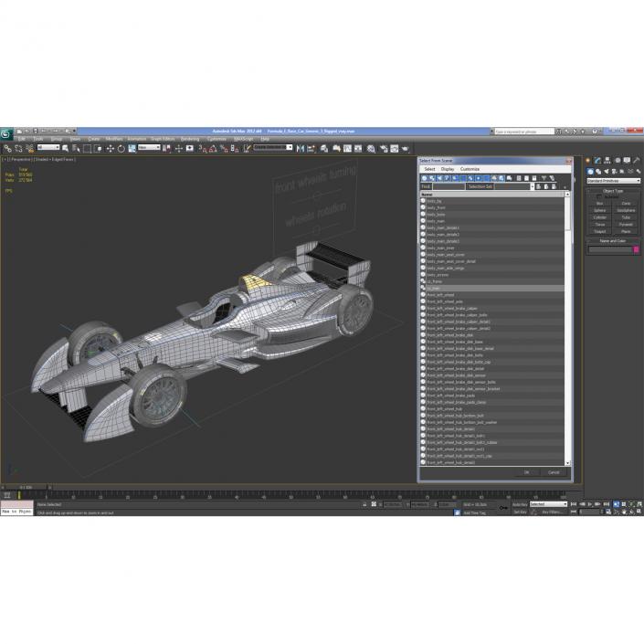 3D model Formula E Race Car Generic 3 Rigged