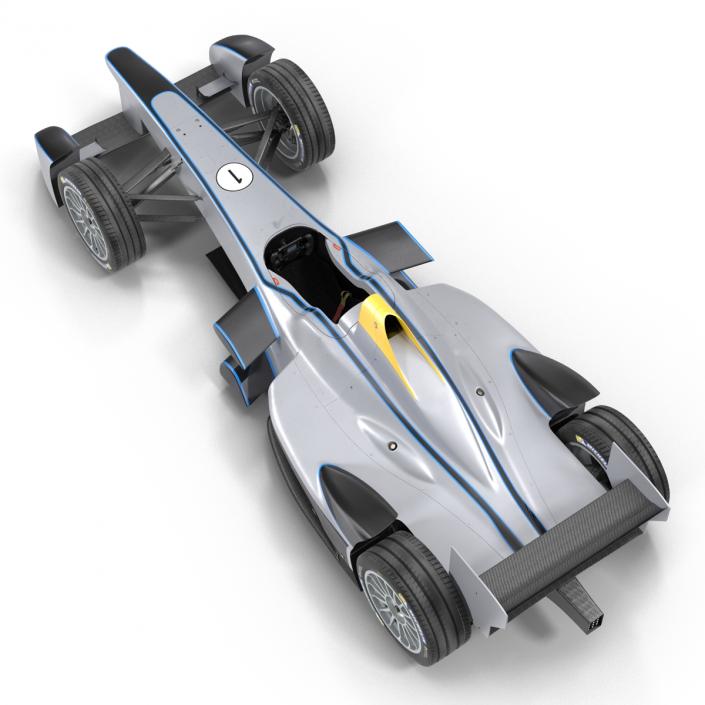 3D Formula E Race Car Generic 3 model