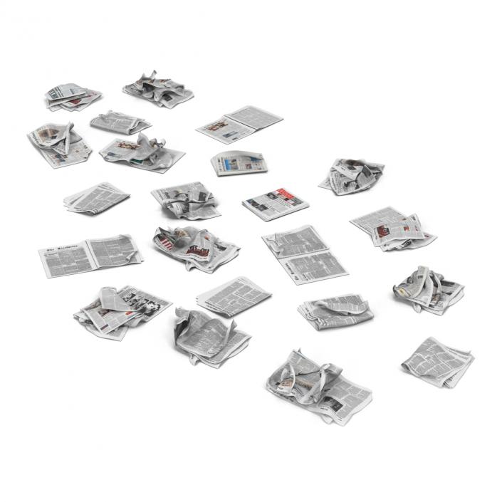 3D Newspaper Litter 2 model