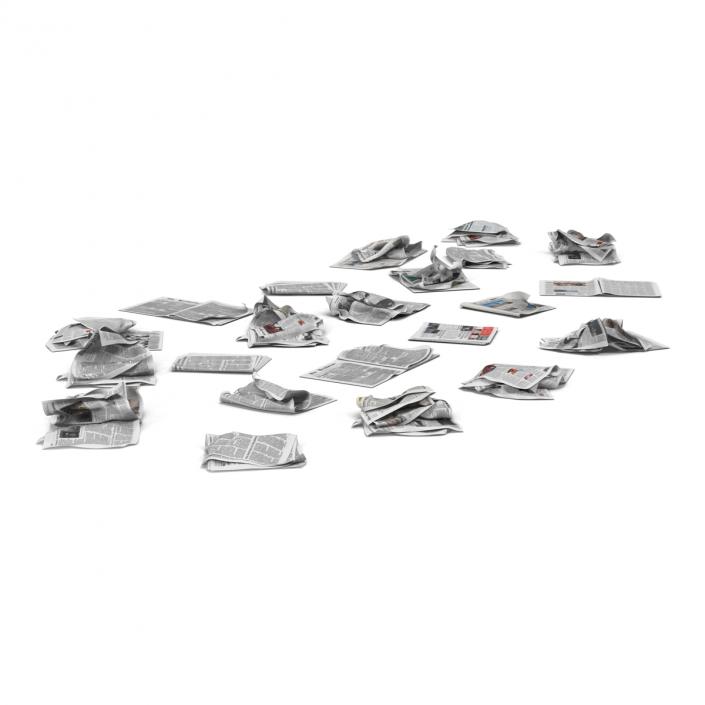 3D Newspaper Litter 2 model