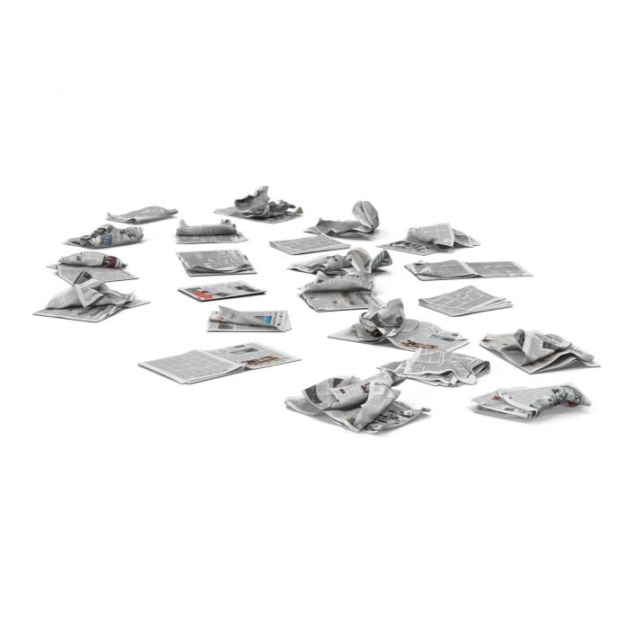 3D Newspaper Litter 2 model