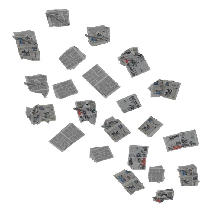 3D Newspaper Litter 2 model