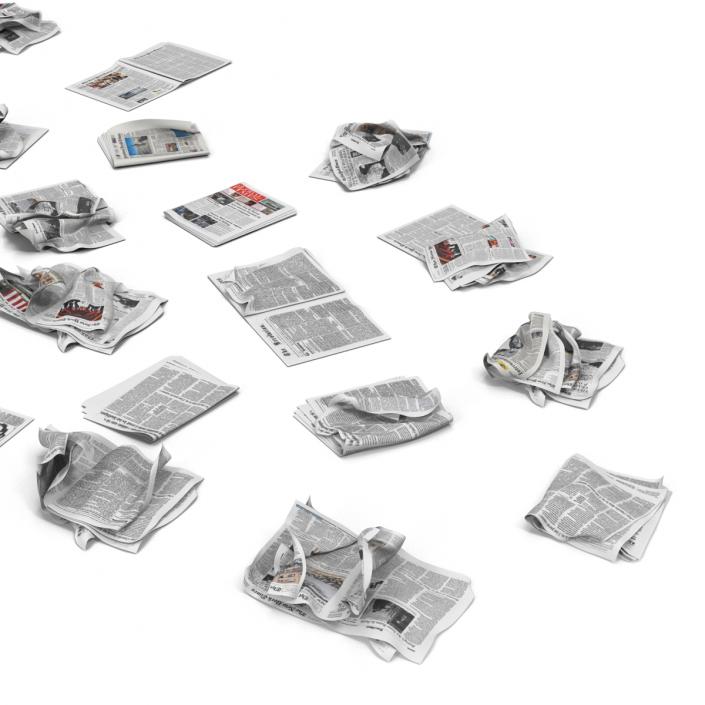 3D Newspaper Litter 2 model