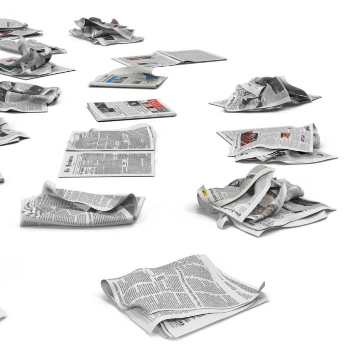 3D Newspaper Litter 2 model