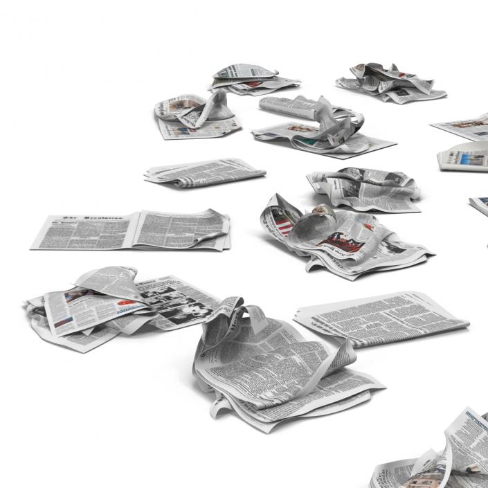 3D Newspaper Litter 2 model