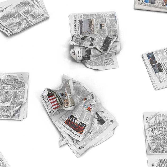 3D Newspaper Litter 2 model