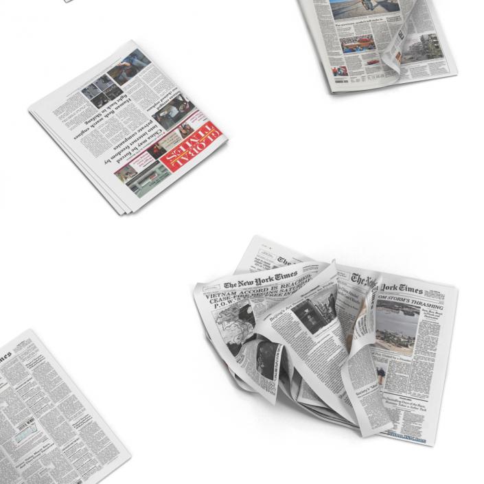 3D Newspaper Litter 2 model