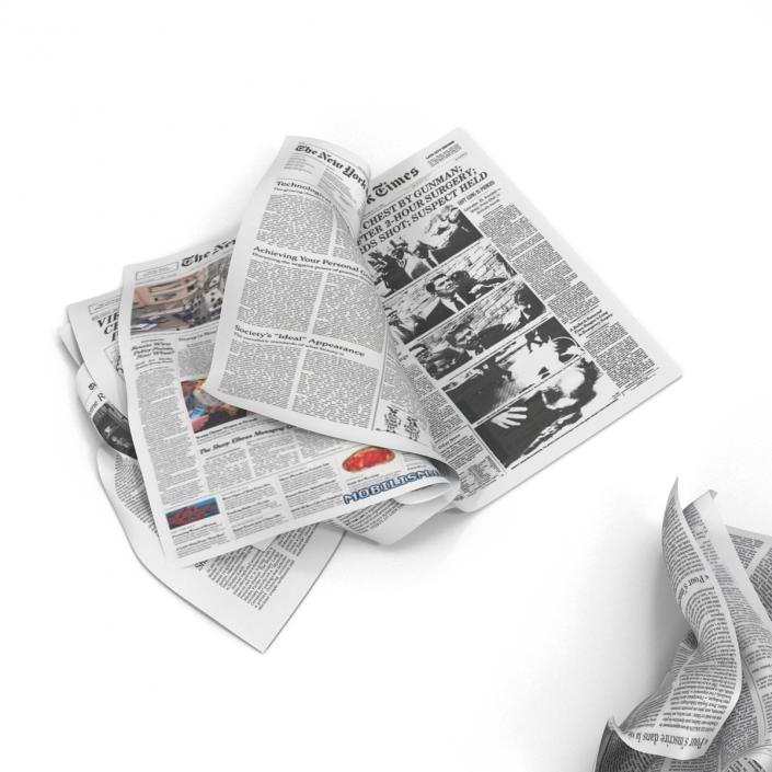 3D Newspaper Litter 2 model