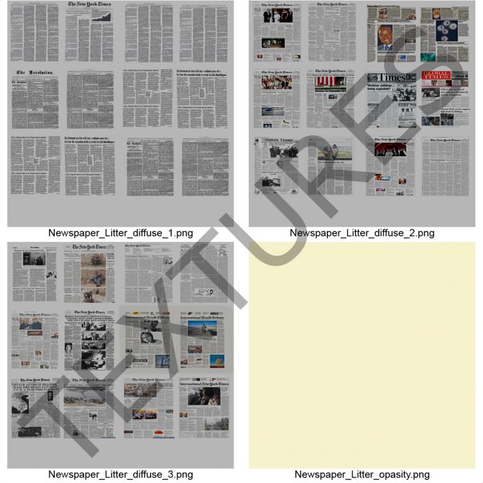 3D Newspaper Litter 2 model