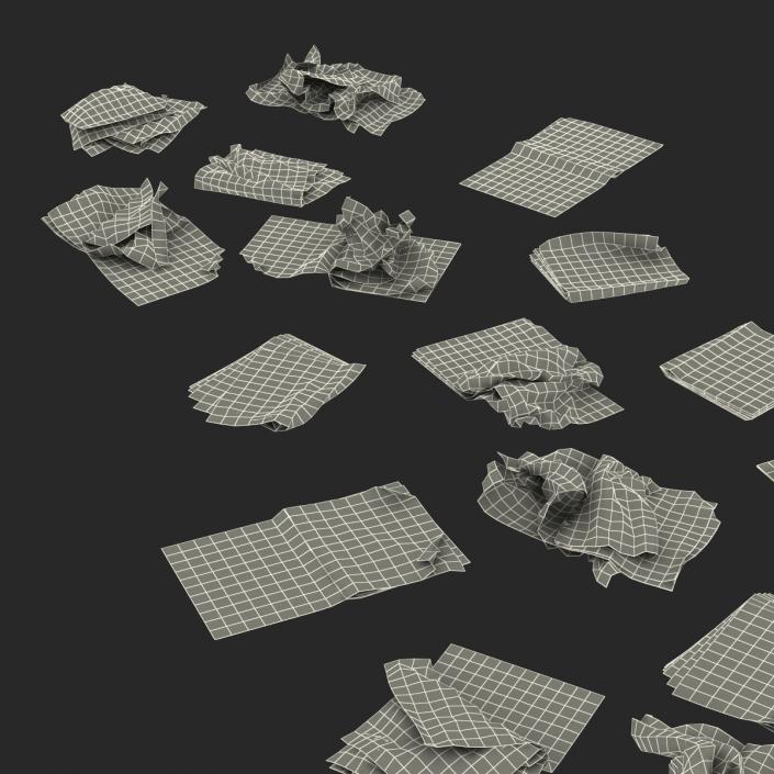 3D Newspaper Litter 2 model