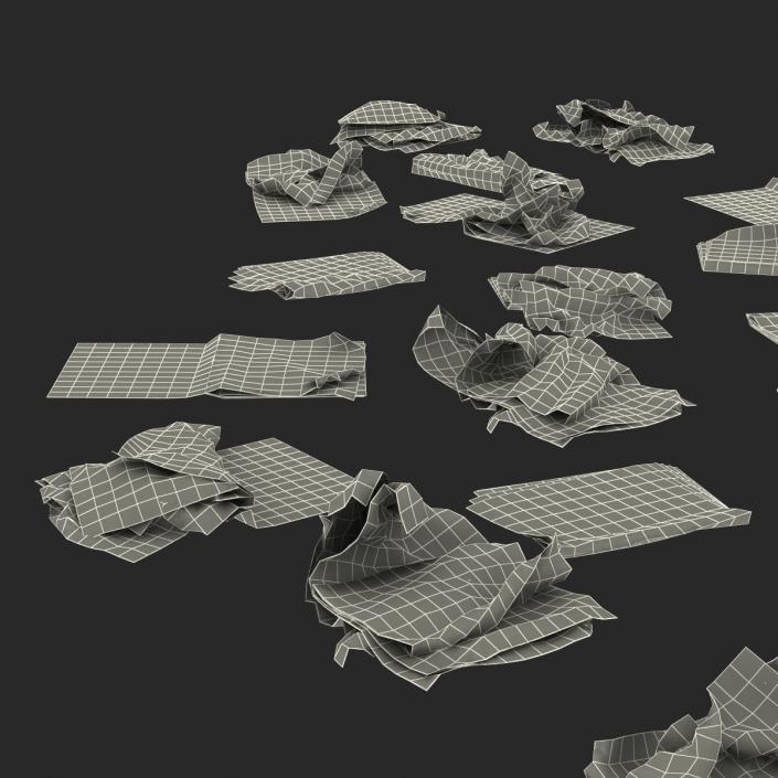 3D Newspaper Litter 2 model