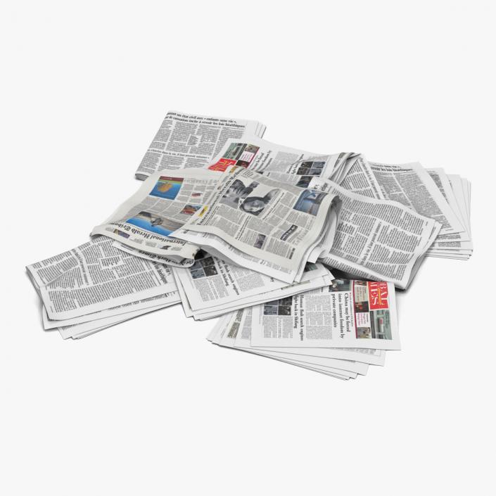 3D Newspaper Litter 3 model