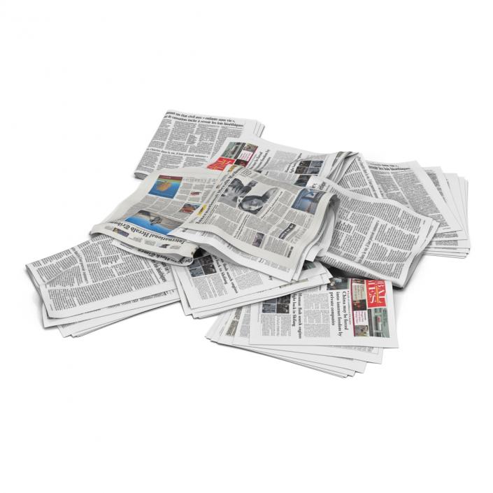 3D Newspaper Litter 3 model