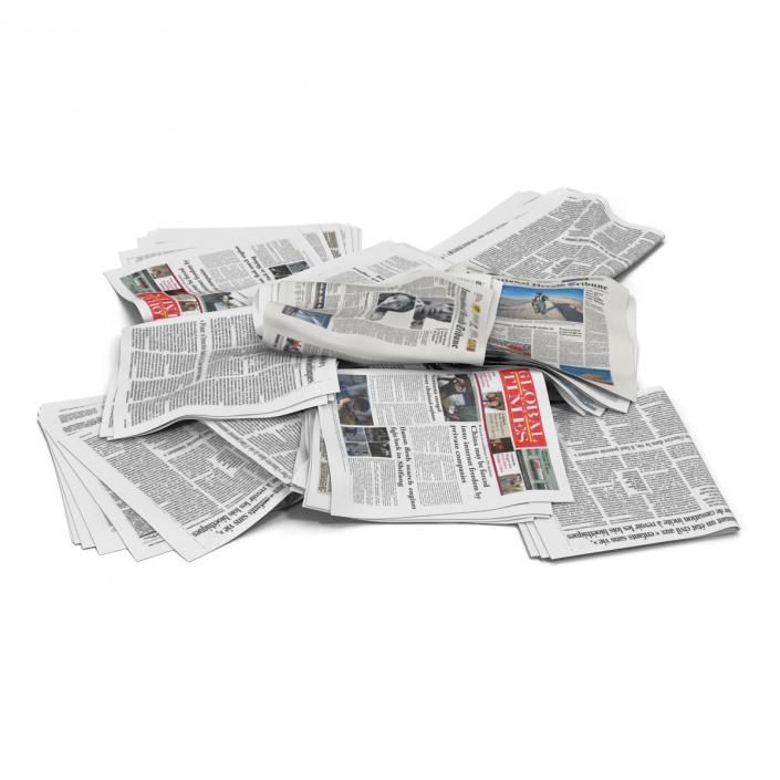 3D Newspaper Litter 3 model