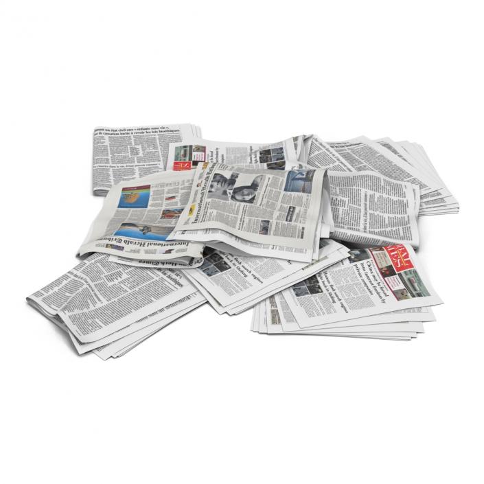 3D Newspaper Litter 3 model