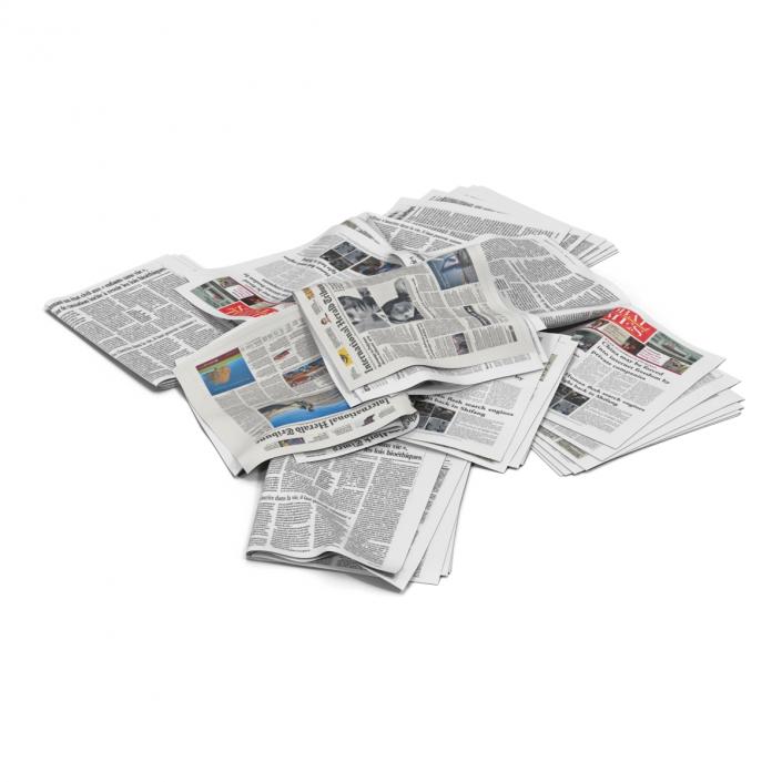 3D Newspaper Litter 3 model