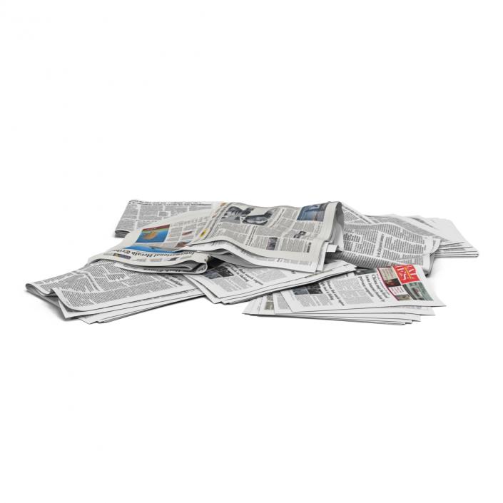 3D Newspaper Litter 3 model