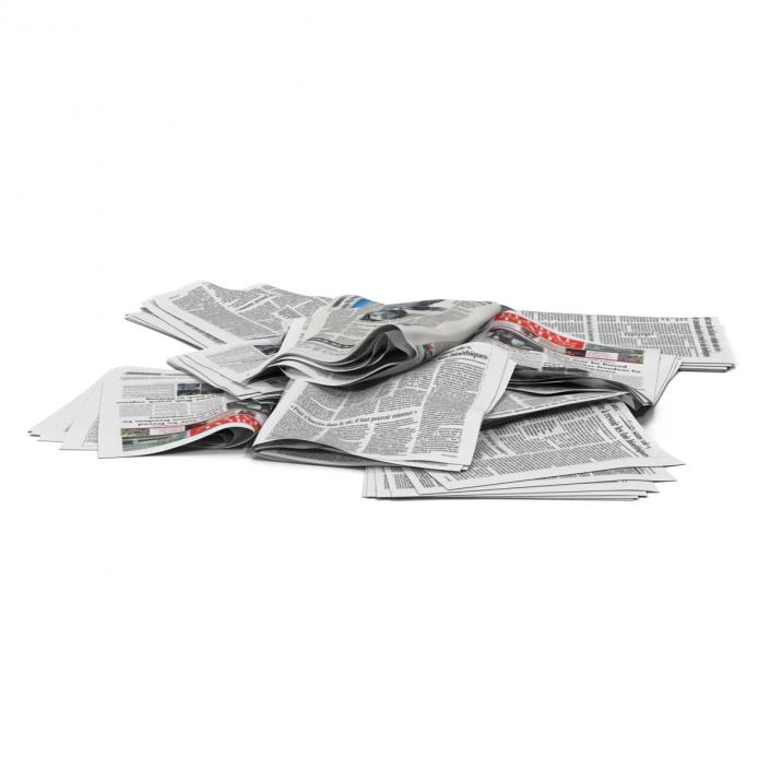 3D Newspaper Litter 3 model