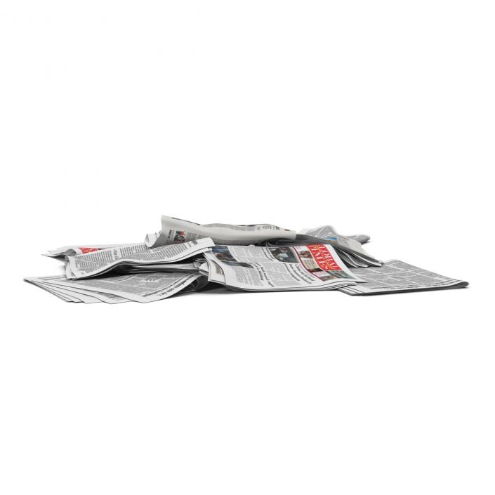 3D Newspaper Litter 3 model