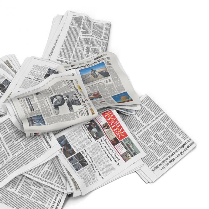 3D Newspaper Litter 3 model