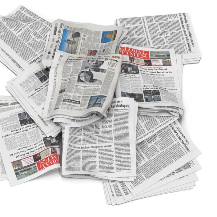 3D Newspaper Litter 3 model