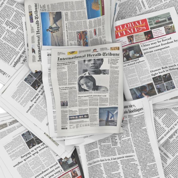 3D Newspaper Litter 3 model