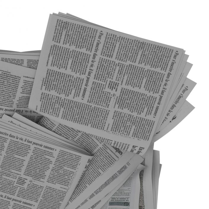 3D Newspaper Litter 3 model