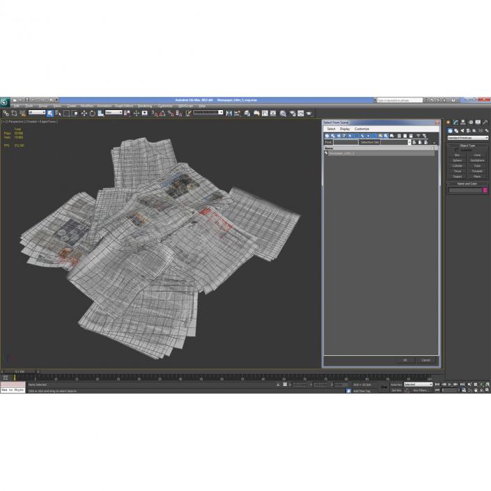 3D Newspaper Litter 3 model