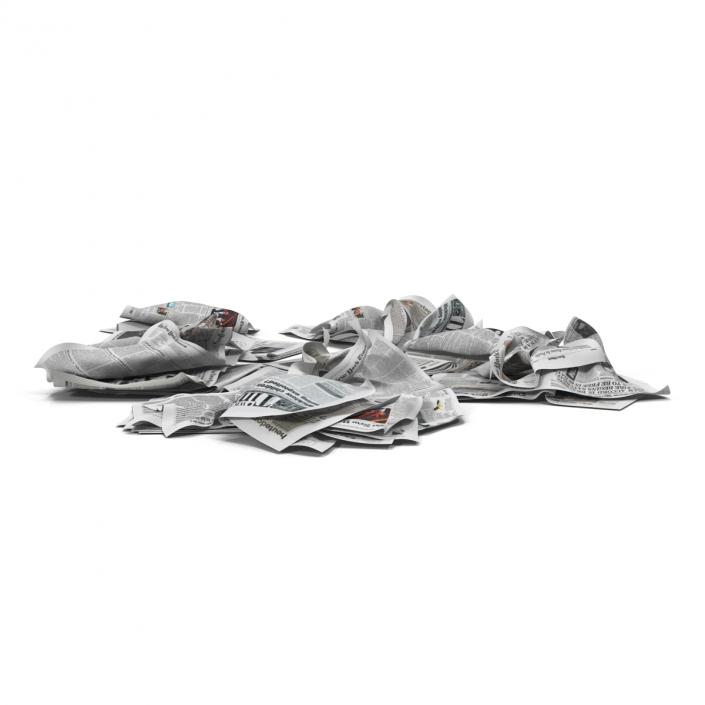 3D Newspaper Litter 4 model