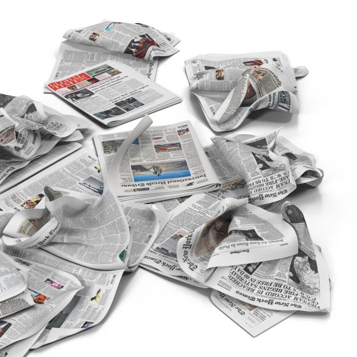 3D Newspaper Litter 4 model