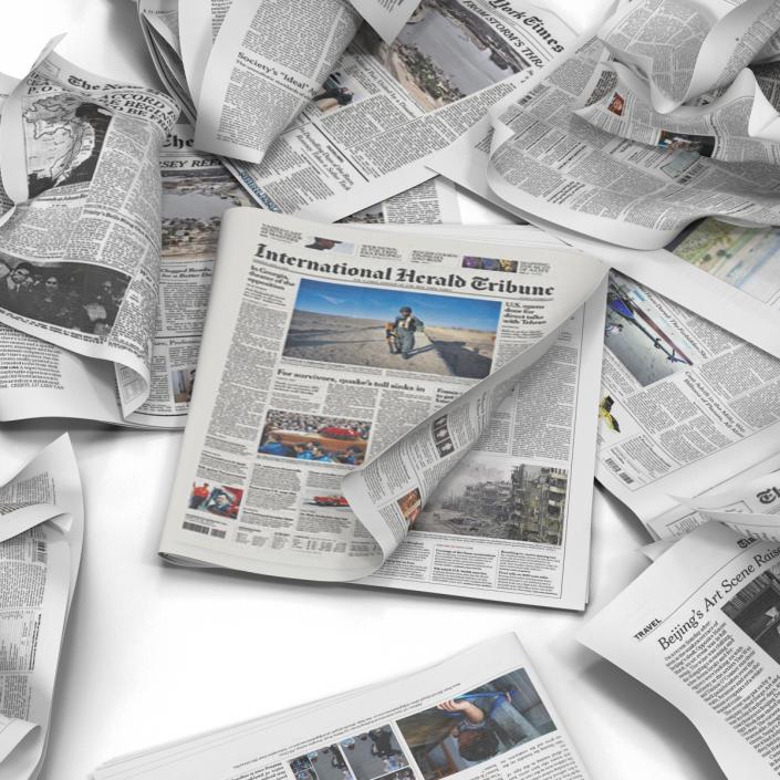 3D Newspaper Litter 4 model