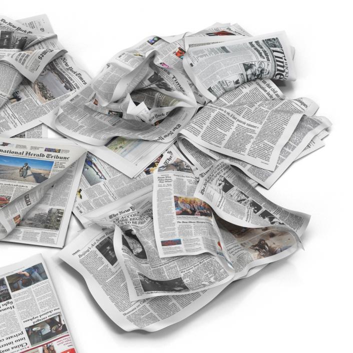 3D Newspaper Litter 4 model